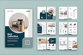 design elegant office interior furniture product catalog, catalogue, magazine