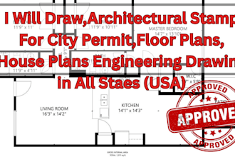 draw architectural floor plan, florida stamp, city permit, site plan, house plan