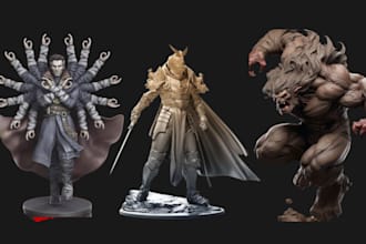 sculpture 3d character for games, bust, person, other for 3d printing