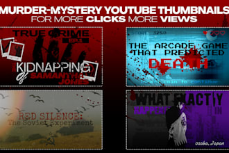 design chilling true crime youtube thumbnails