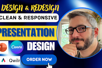 design stunning powerpoint, canva, or google slides presentations expert