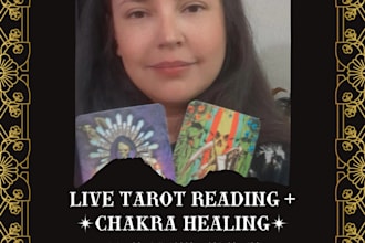 do a live tarot reading on zoom plus distance chakra healing