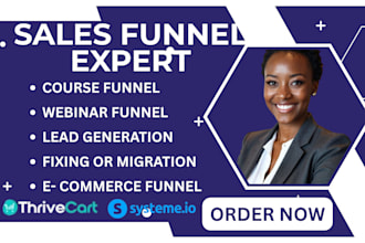 build your online course sales funnel using kajabi, samcart, thrivecart,