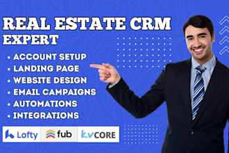 set up and manage real estate CRM and idx websites lofty kvcore follow up boss