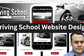 do driving school website design, driving instructor course website drivers site