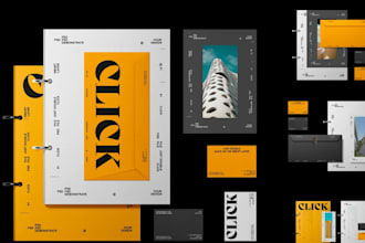 design corporate brand identity, logo, full brand style guide with brand book