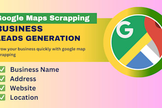 scrape google map data for lead generation, b2b data extraction