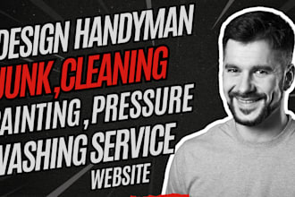 design handyman, junk, cleaning, painting, pressure washing service website