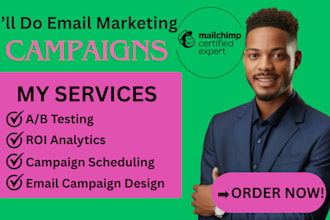 design and run high converting email campaigns on mailchimp for high ROI