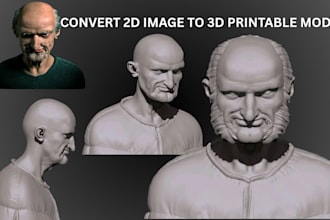 convert 2d to 3d model full body model 3d animal from 2d to 3d printing