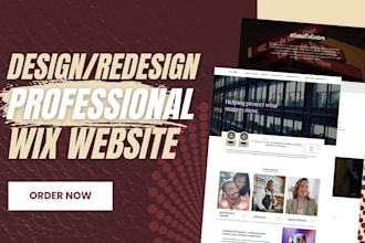 design or redesign wix online store, wix site, wix booking, wix velo