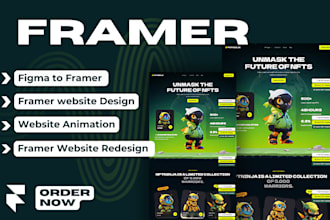 design or develop framer website, framer landing page, convert figma to framer