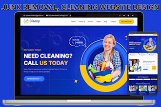build junk removal website pressure washing website handyman cleaning website
