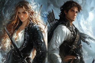 paint a character illustration in a fantasy style