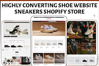 design shoe website sneakers shopify store footwear sneakers reselling website