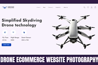 create drone ecommerce website photography drone shopify store camera website