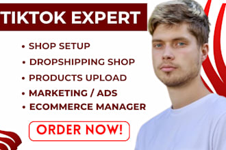 setup tiktok shop shopify marketing dropshipping product upload ebay amazon SEO