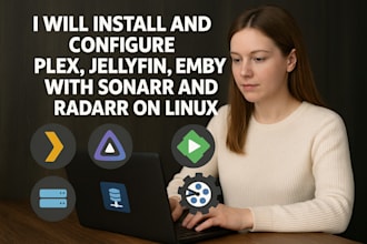 create and automate your media server plex, jelly or emby, sonarr, radarr