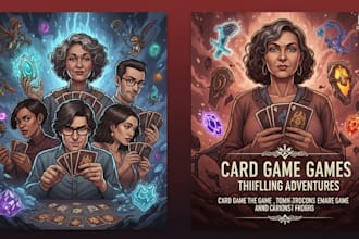 design and illustrate custom card games that stand out