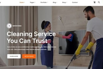 build cleaning service website, house, office cleaning, booking koala website
