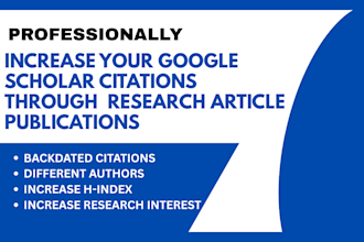 increase citation, h index reads, recommend google scholar, researchgate journal