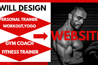 design personal trainer workout yoga coach fitness trainer and gym website