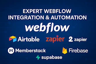 integrate airtable xano zapier memberstack firebase supabase to webflow website