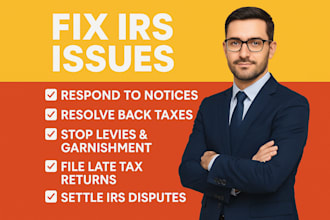resolve your irs issues, fix irs tax problems, audits, tax debt, or penalties