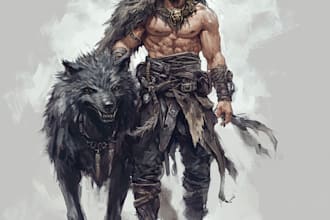 create a unique original dnd fantasy character art