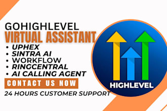 gohighlevel VA ai calling agent with vapi ai sintra ai ringcentral uphex ghl va