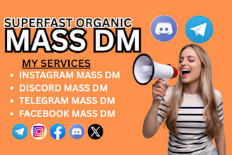 do mass dm promotion on discord telegram instagram facebook dms bulk messages
