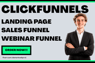 design clickfunnels sales funnel webinar membership funnel landing page website