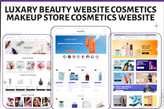 design beauty website cosmetic makeup store cosmetics shopify store spa website