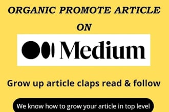 organic medium article promotion 100x views clicks and read earn 6figure daily
