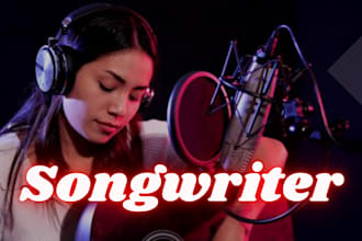 write a song lyrics writer rap songwriter gospel music producer country songs