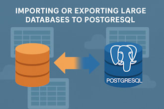 import or export large databases to postgresql