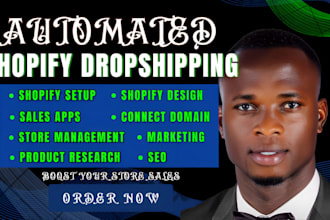 setup and manage automated shopify dropshopping store connect domain integration