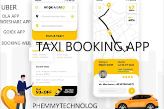develop taxi booking app rideshare app uber clone app taxi app booking website
