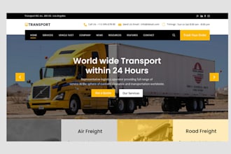 design logistics website transport logistics website shipping freight website