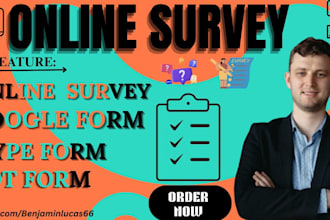 conduct online survey and online form using google form, type form and jot form