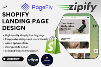 design a high converting shopify landing page using pagefly shogun gempages