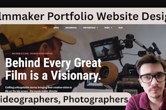 design portfolio website for photographers, videographers, filmmakers, musicians
