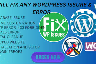 troubleshoot or fix any issue on wordpress site