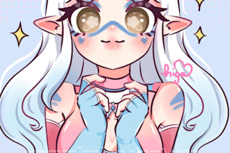 super cute character portrait
