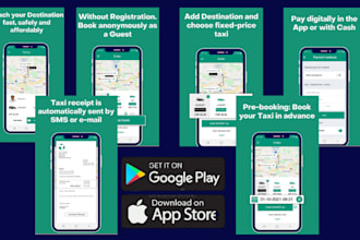 develop a custom taxi booking app uber clone app rideshare ios car rental app