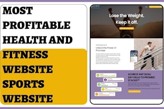 design health and fitness website shopify store fitness website sports website