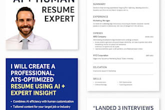 write a professional ats optimized resume using ai and expert insight