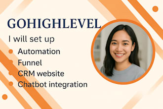 set up gohighlevel automation funnel CRM website and chatbot integration