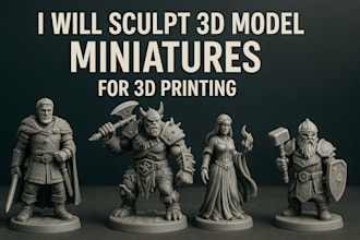 sculpt 3d model miniatures figurines dnd tabletop warhammer for 3d printing