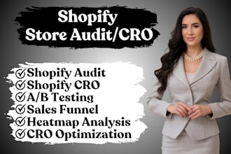 shopify conversion rate optimization, shopify store audit cro, virtual assistant